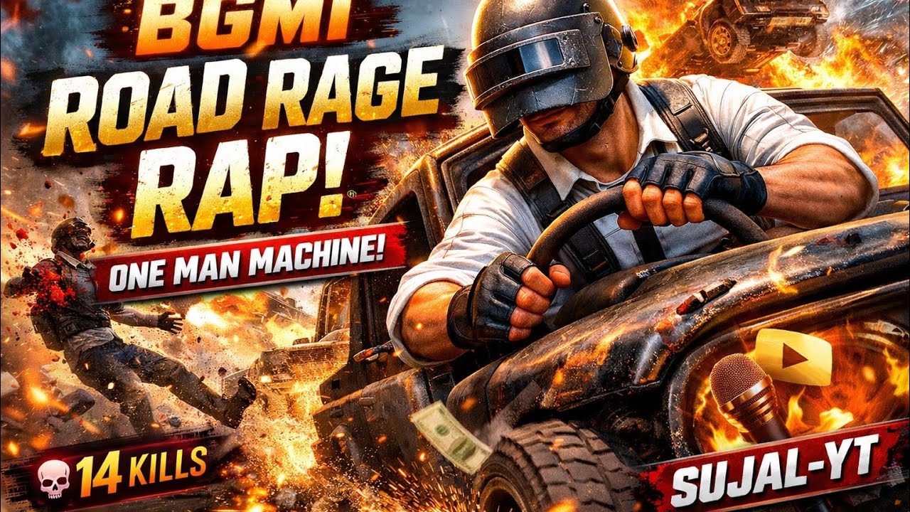 BGMI Road Rage Rap🔥 Solo Player 14 Kills | One Man Machine | SUJAL-YT 