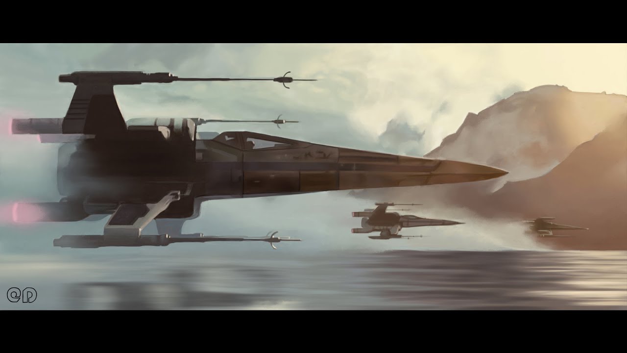 Speed Painting - X-Wing Starfighters from Star Wars: The Force Awakens