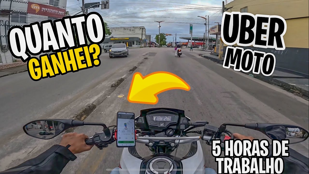 TRABALHEI 5 HORAS NA UBER MOTO! QUANTO GANHEI??