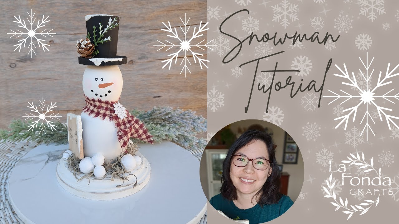 Wooden Snowman Tutorial #diy #snowman #howto