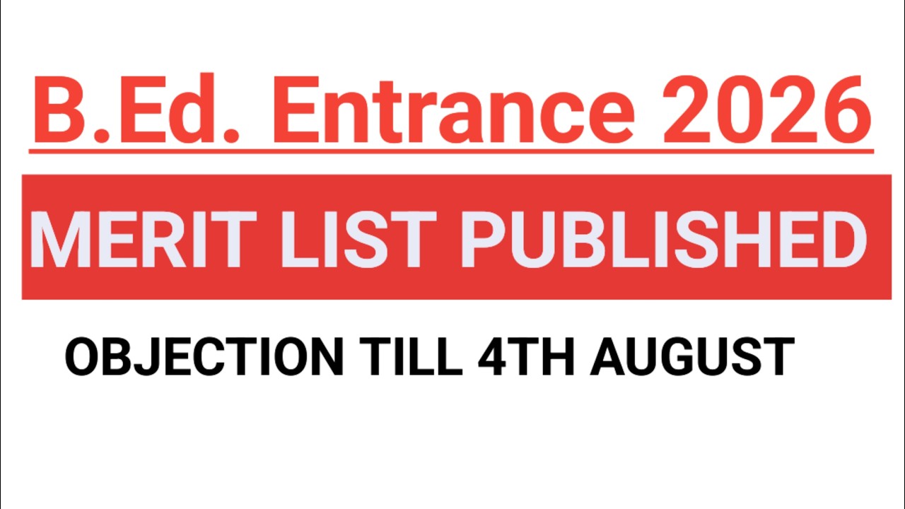 B.Ed. ENTRANCE 2026 || RESULTS PUBLISHED  #exam #result #students