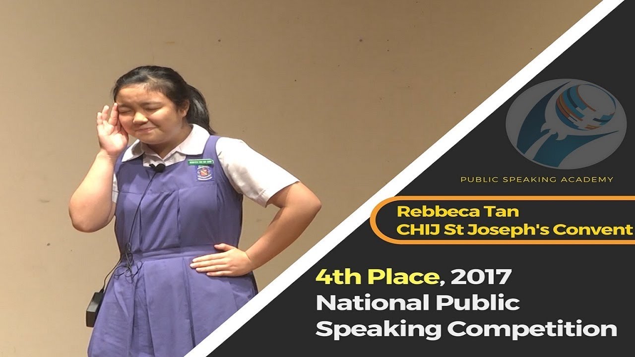 4th Place Winner, 2017 National Public Speaking Competition, Rebecca Tan, CHIJ St Joseph's Convent