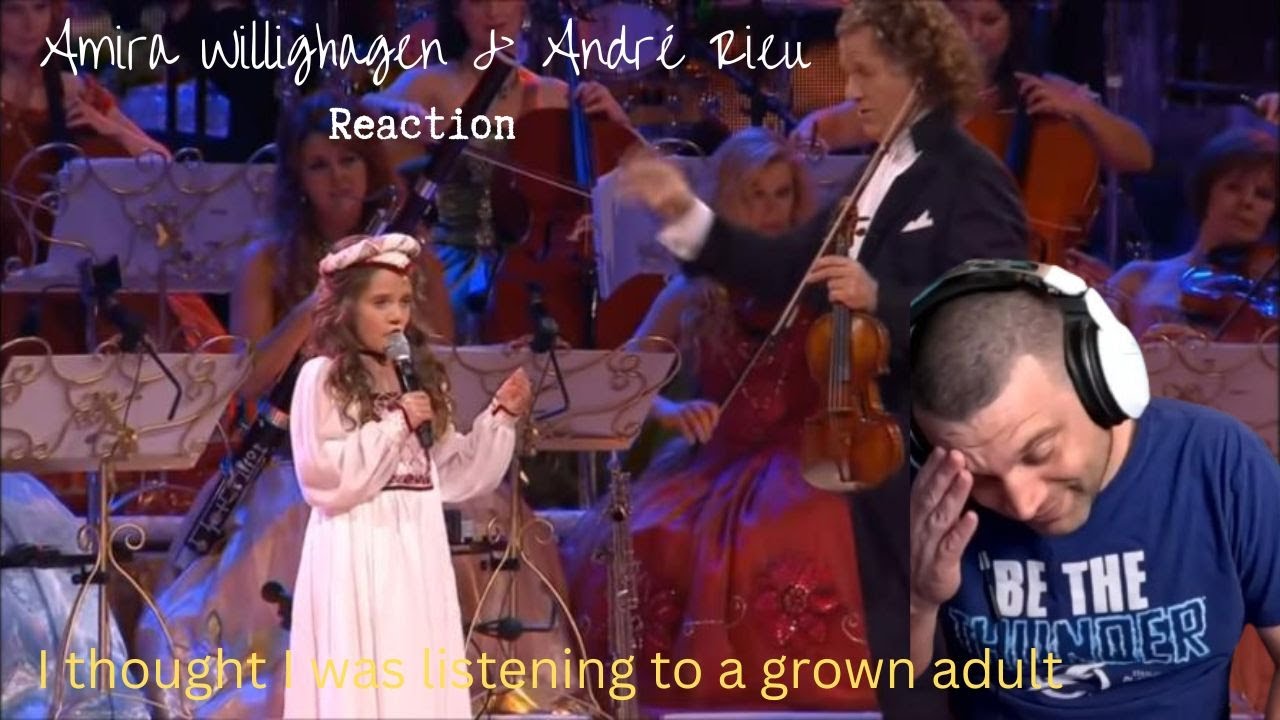 Rocker listens to for first time| 10 year old Amira Willighagen & André Rieu Reaction