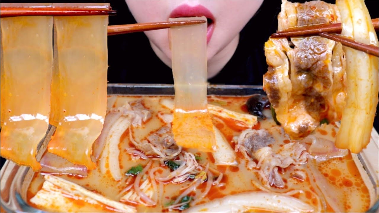 ASMR SPICY HOT POT MALATANG 마라탕 중국당면 분모자 리얼사운드 먹방 EATING SOUND MUKBANG