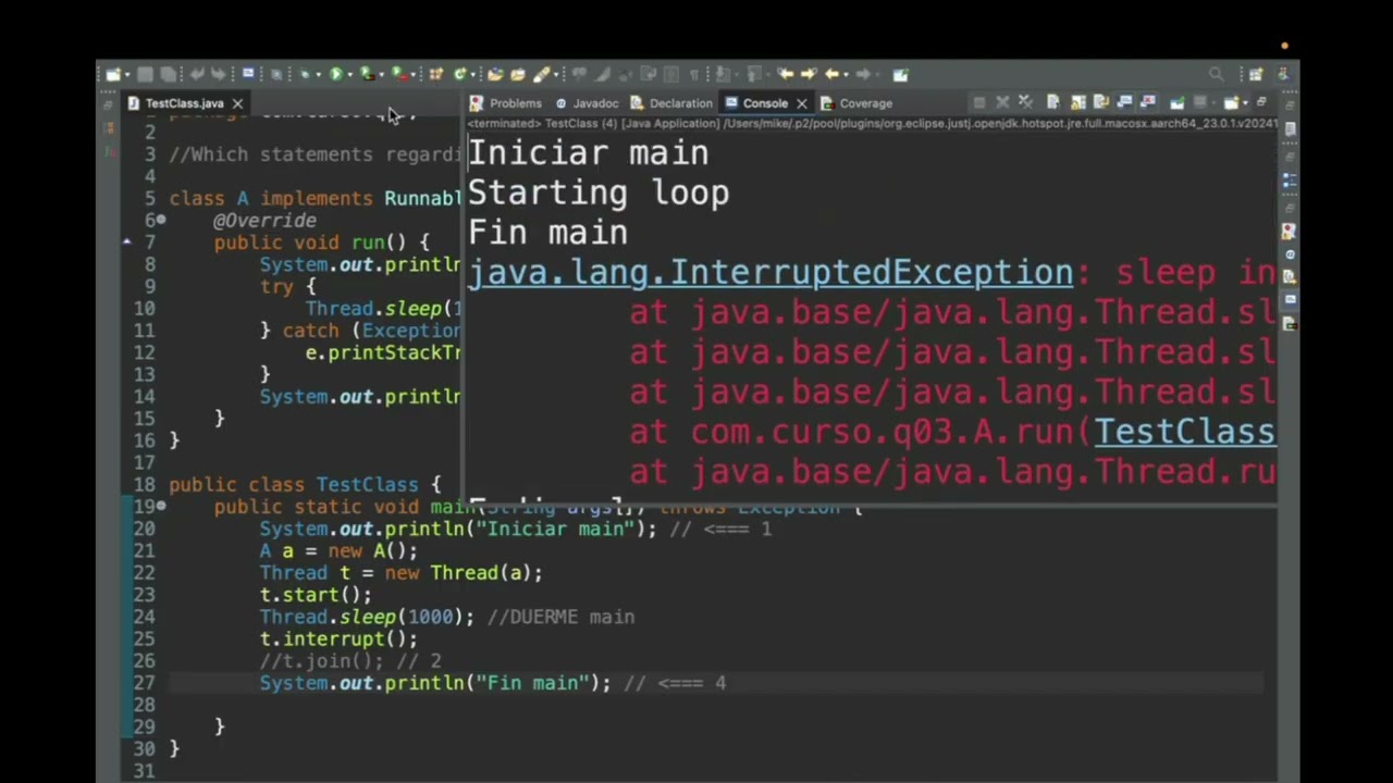 🧵 Manejo de sleep(), interrupted(), join(), demon & Virtual Threads en Java