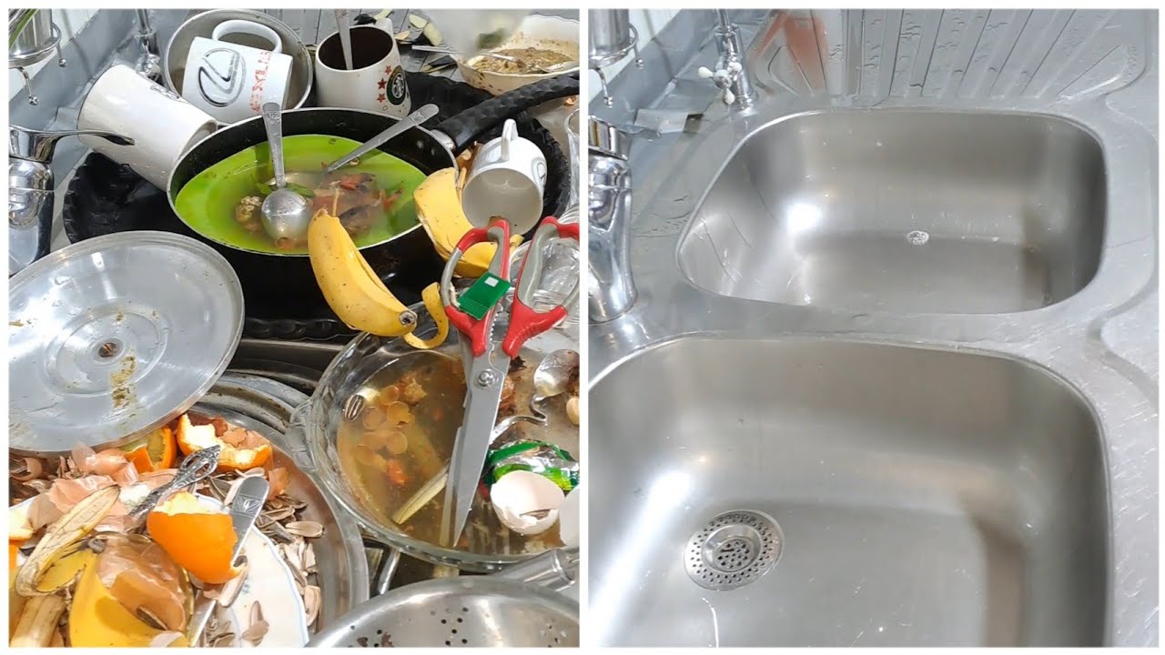 The Dirtiest Sink Ever? ASMR Cleaning Transformation 💀✨#asmr 