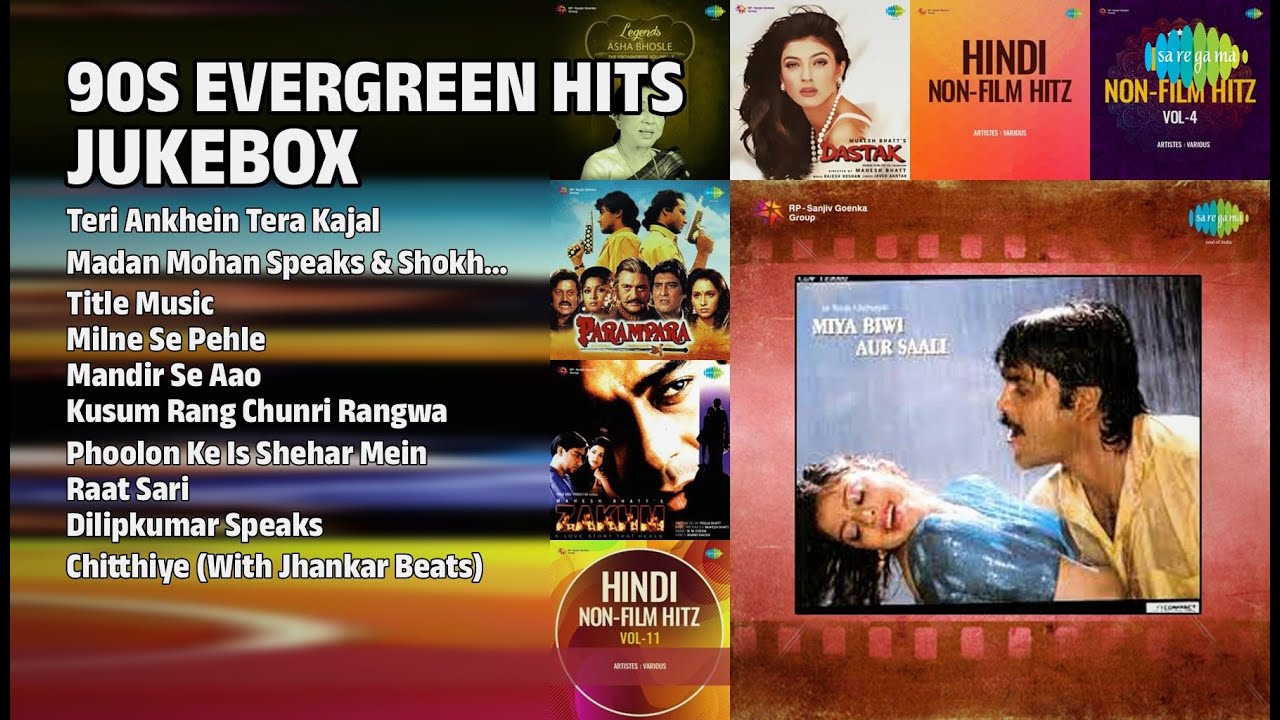 90s Evergreen Hits Jukebox | Teri Ankhein Tera | Milne Se Pehle | Phoolon Ke Is Shehar | Chitthiye
