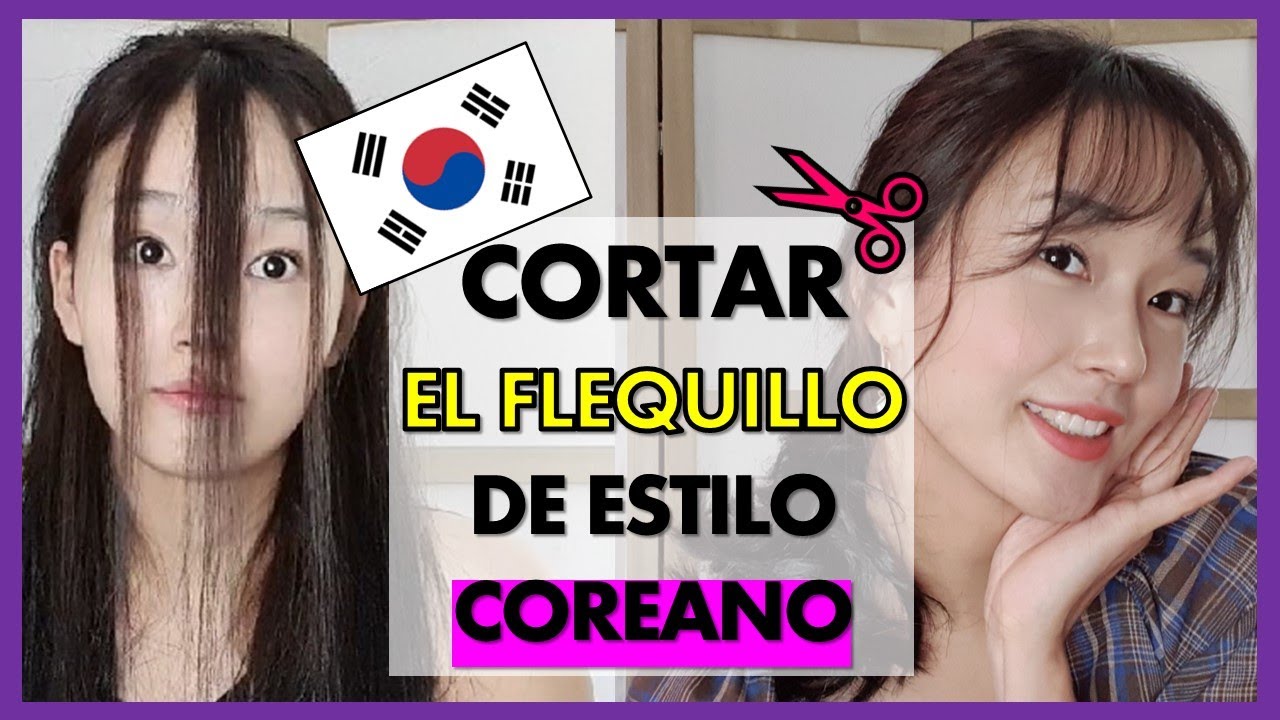 Cómo cortar el flequillo coreano en casa /SEE THROUGH BANGS /KOREAN STYLE