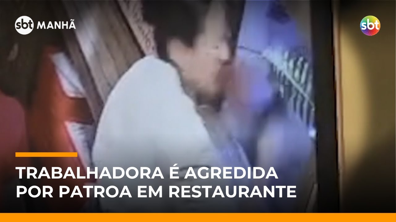 Funcionária é agredida por chefe em restaurante de shopping em Brasília | #SBTManhã