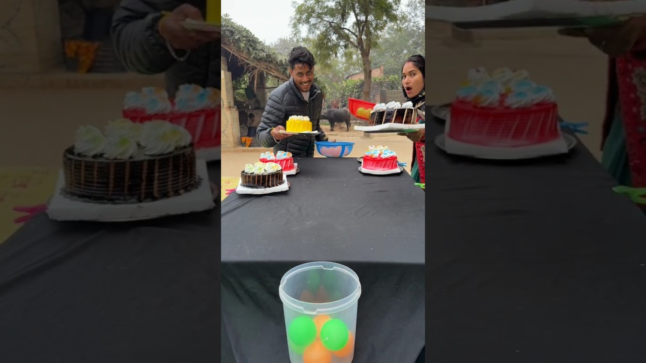 Best orange vs green ball roll win cake 🎂 family challenge ✅ #shorts #game
