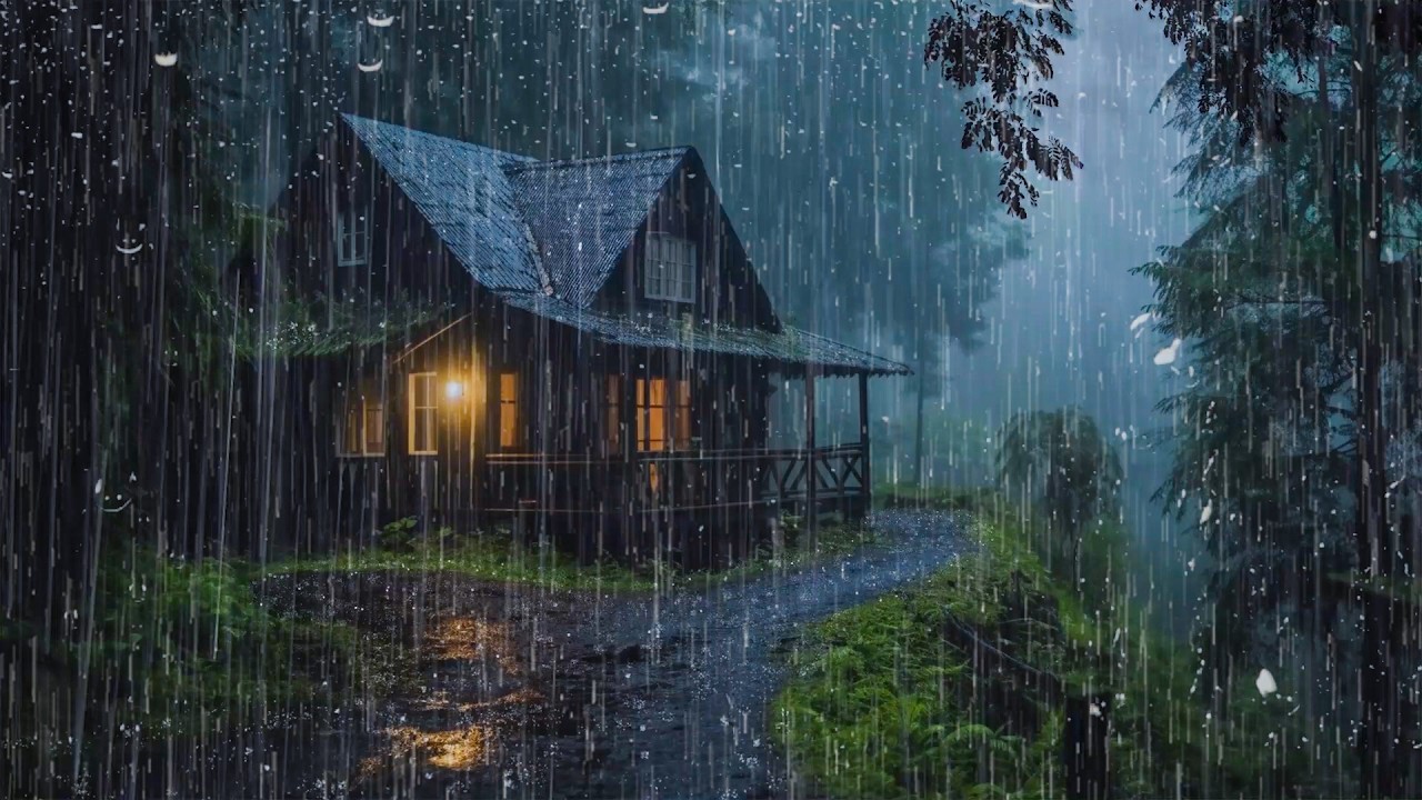 Barulho de Chuva para Dormir e Relaxar – Chuva Intensa com Trovões para Sono Profundo