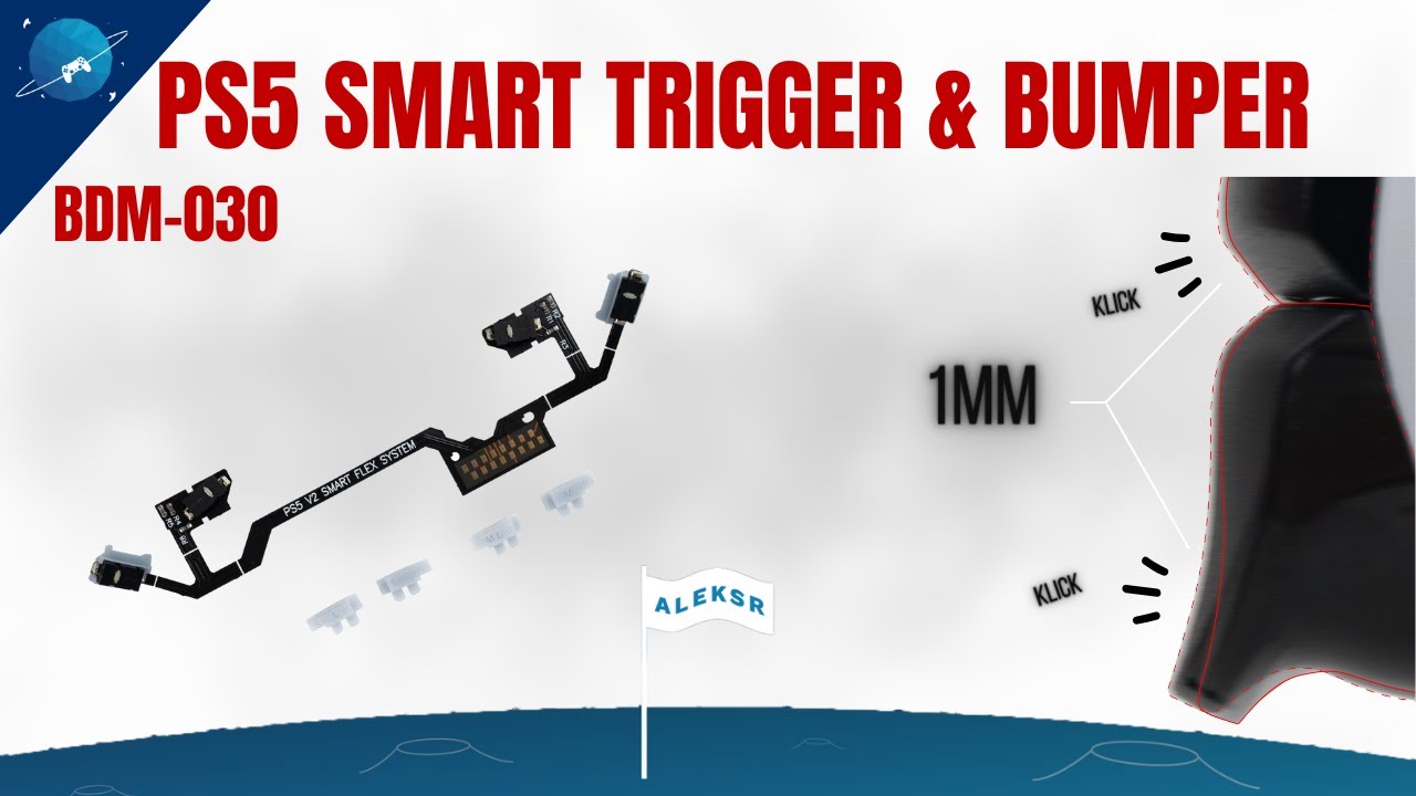 PS5  V2 Smart Trigger und Smart Bumper | Smart Flex V2 System für PS5 BDM-030 | Kein Werkzeug nötig