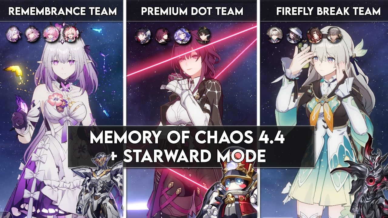 New Memory of Chaos + Starward Mode | Full Star Clear | Honkai Star Rail MoC 4.4