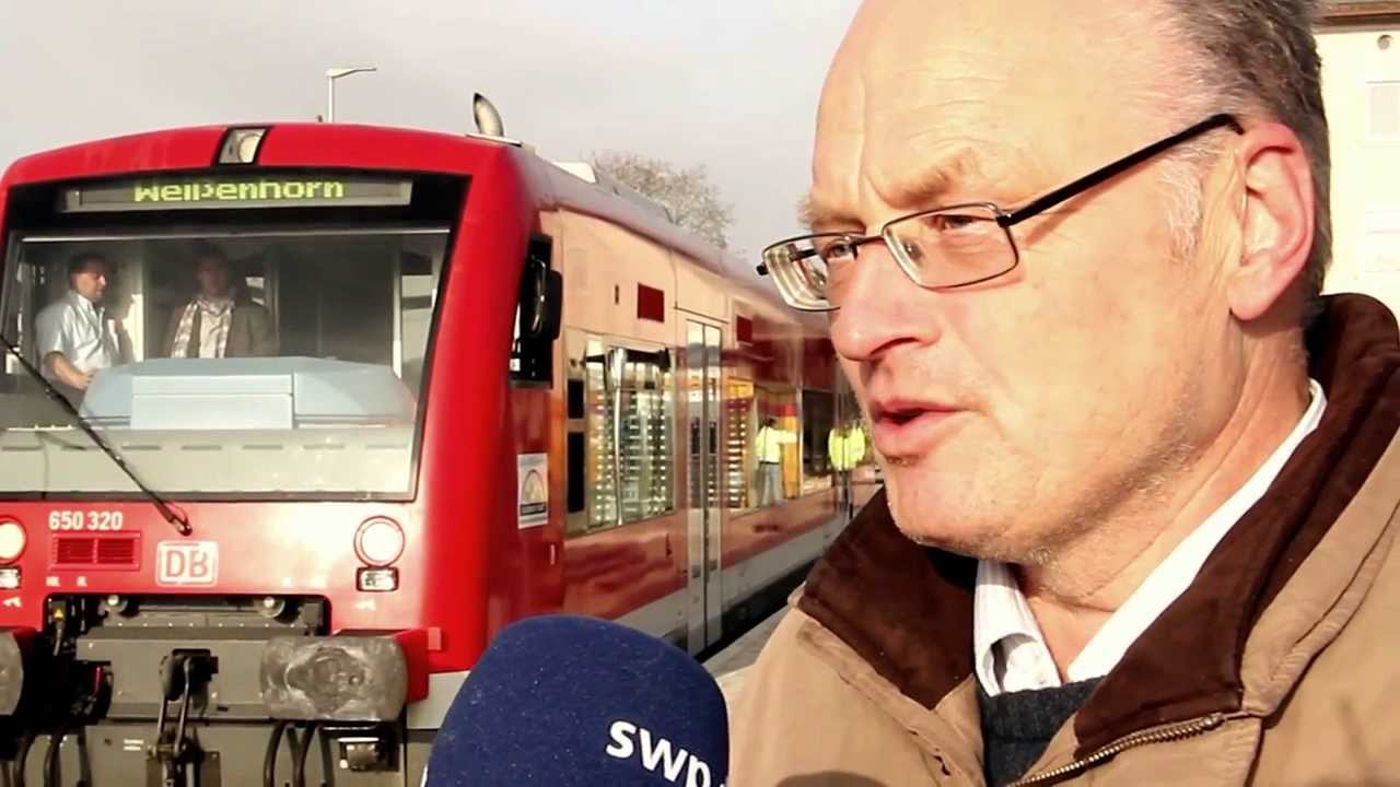 Erste Fahrt auf der neuen Bahnstrecke zwischen Weißenhorn und Senden