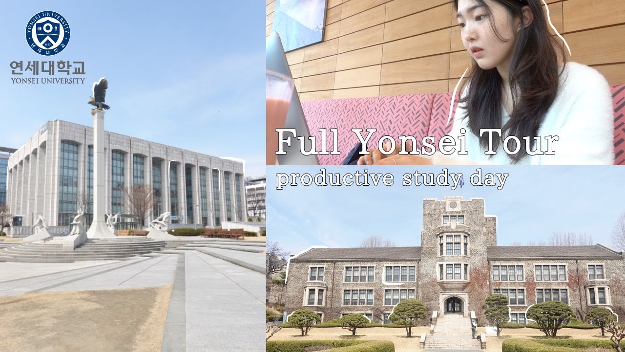korean uni vlog (yonsei university full tour, lots of studying, productive, what i eat in a day)