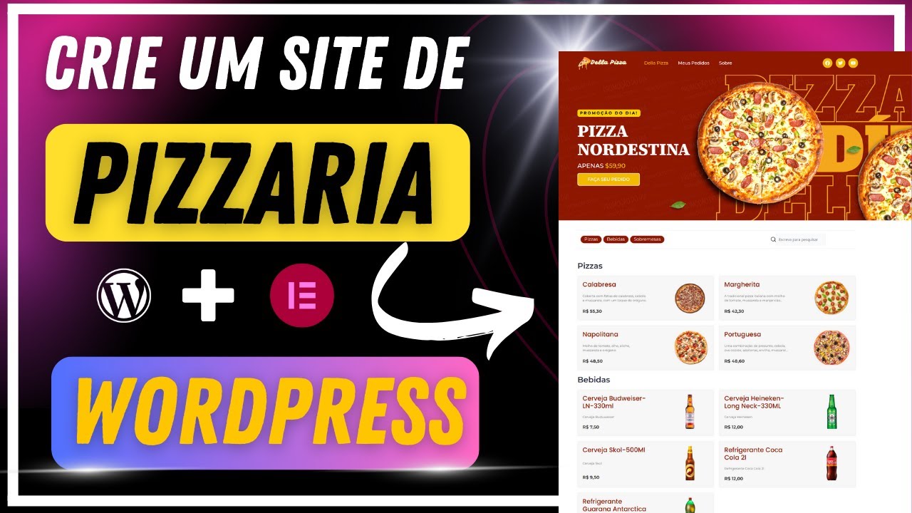 ✨Crie um Site de Delivery Completo com Card&aacute;pio Online e Pedidos via WhatsApp - (WordPress)