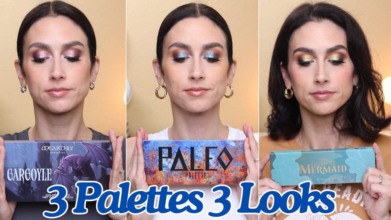 3 LOOKS 3 PALETTES 😍 | Unearthly Gargoyle, Clionadh Paleo, Sigma The Little Mermaid
