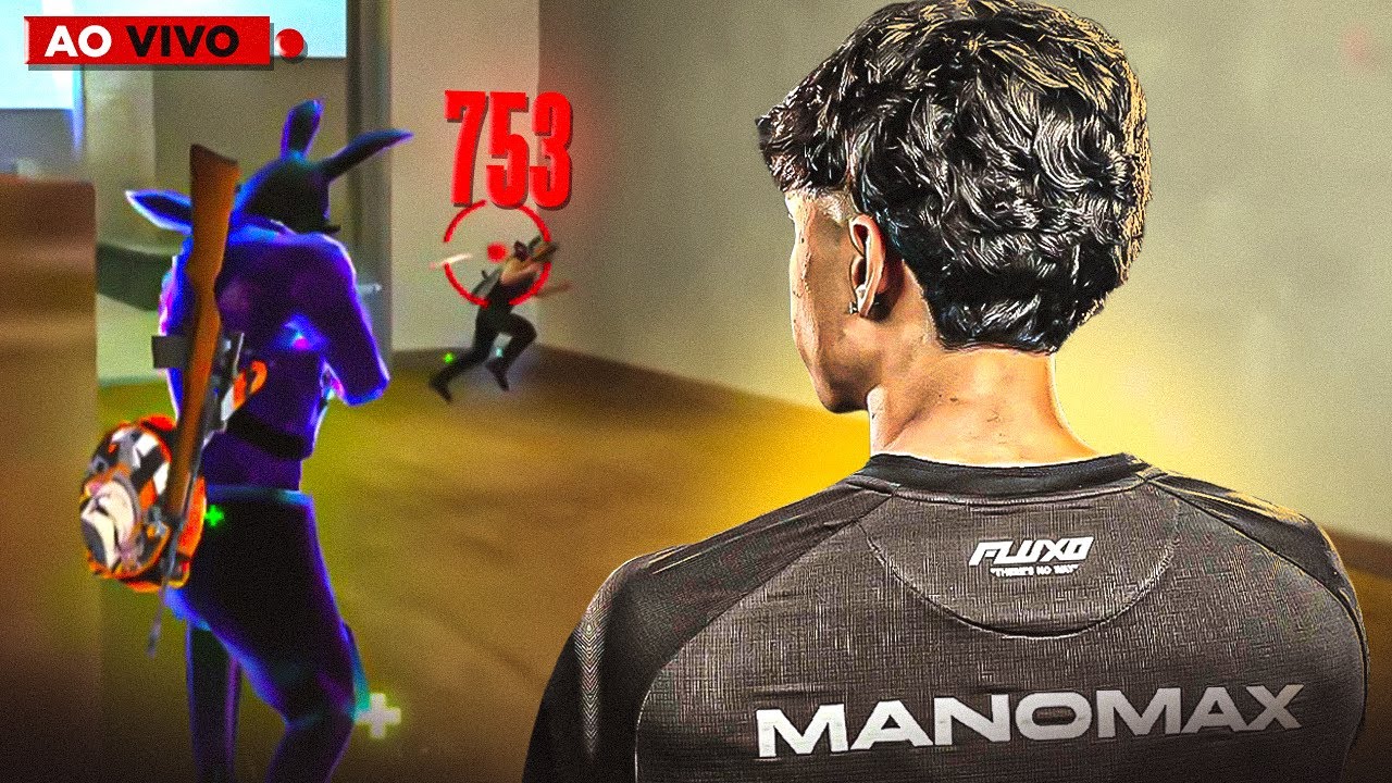 LIVE ON 🔴MANOMAX VS BOT!🟣FREE FIRE AO VIVO!🟣FX MANOMAX 🟣