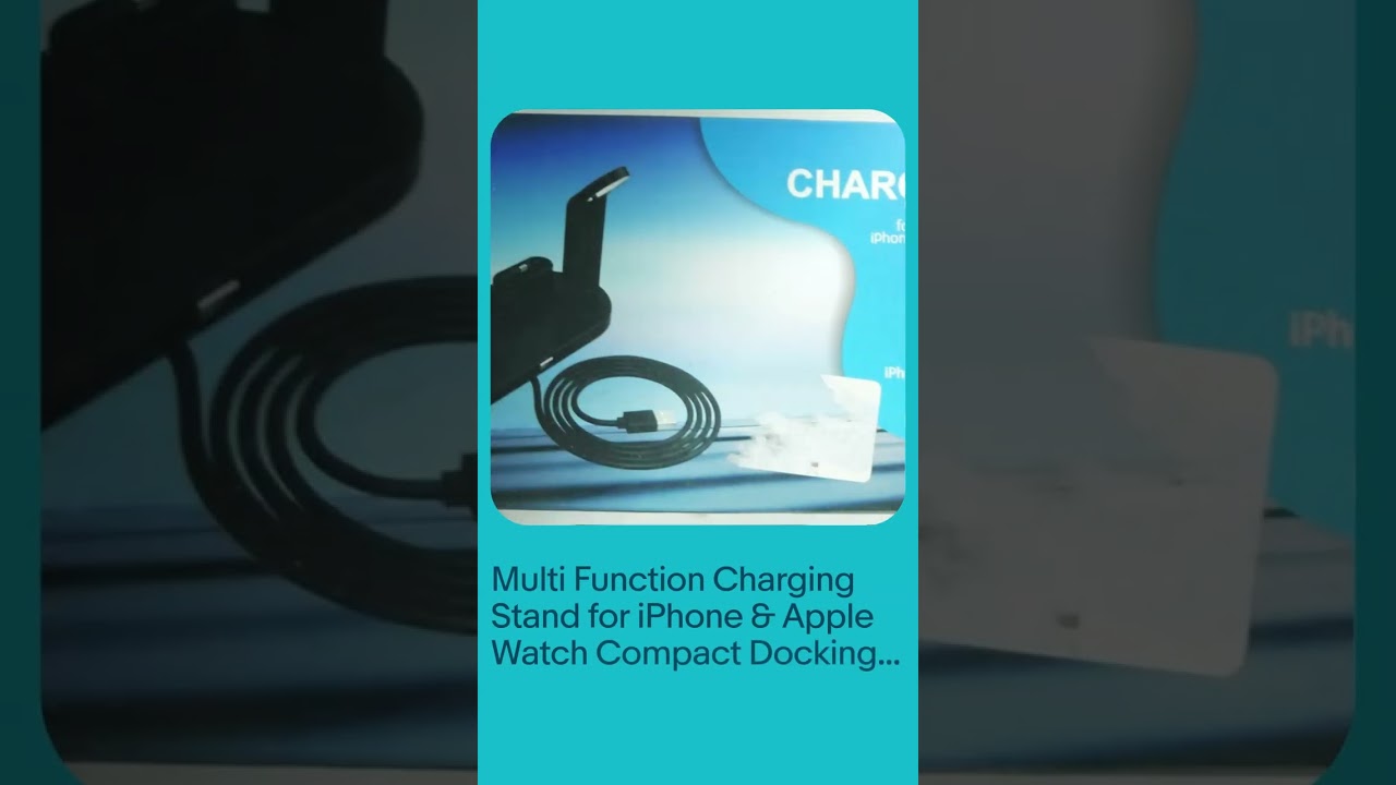 Multi Function Charging Stand for iPhone & Apple Watch Compact Docking Station