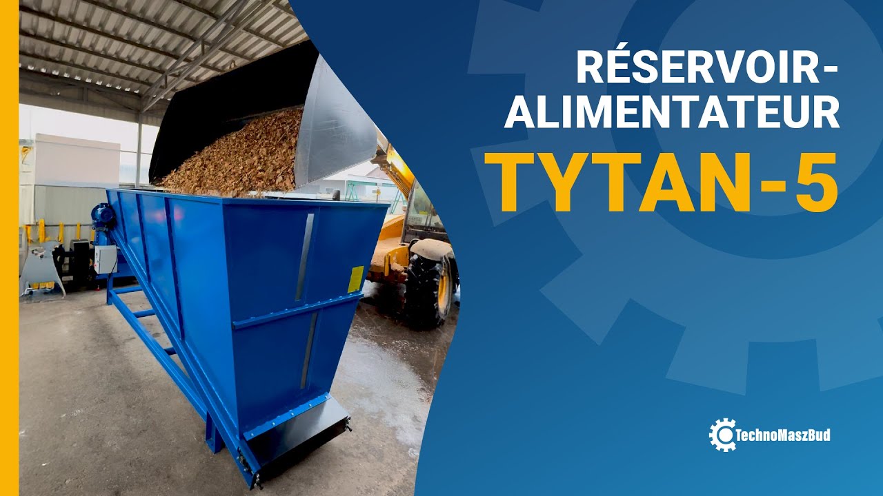 Exploitation réelle du bac-alimentateur pour plaquettes de bois « TYTAN-5 »