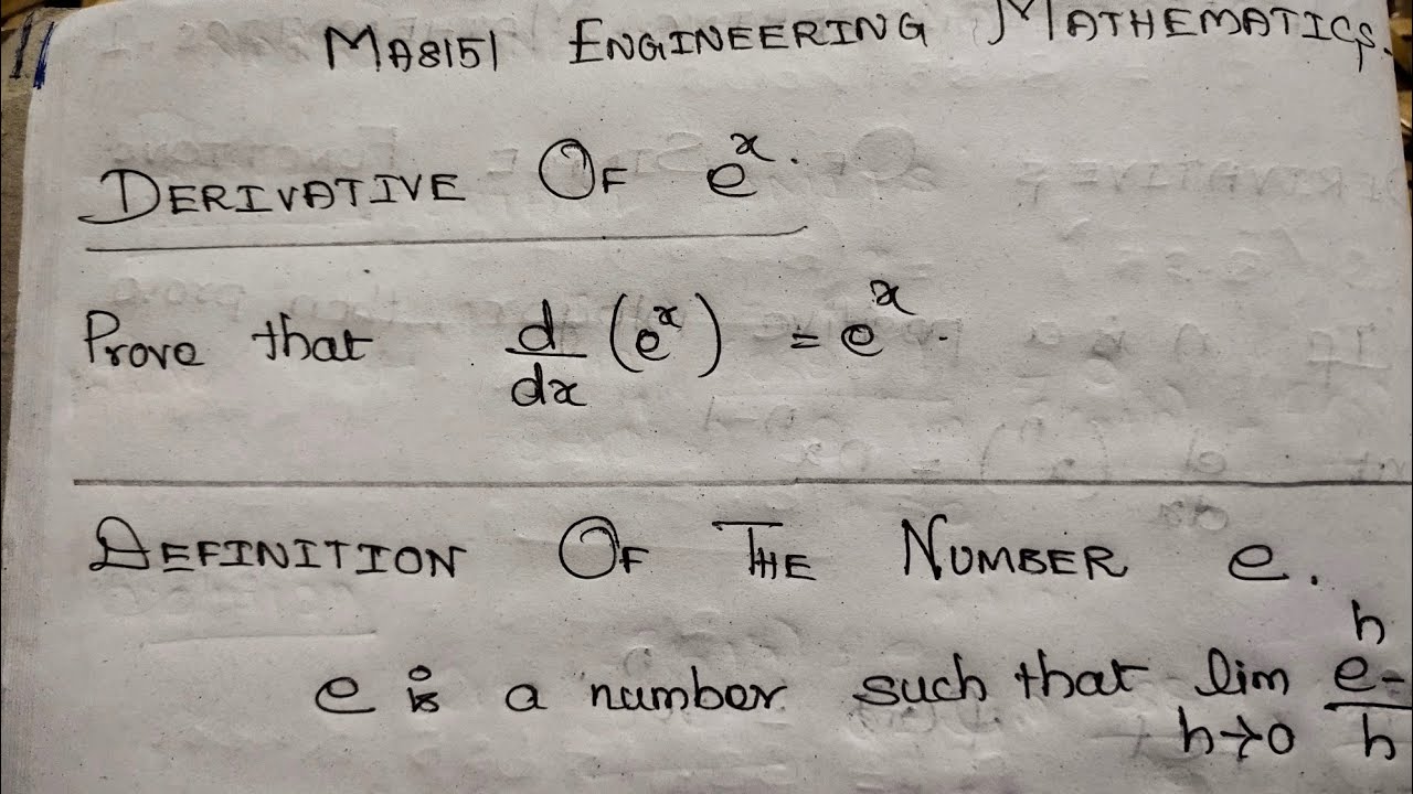 MA8151 ENGINEERING MATHS -1(DERIVATIVE)