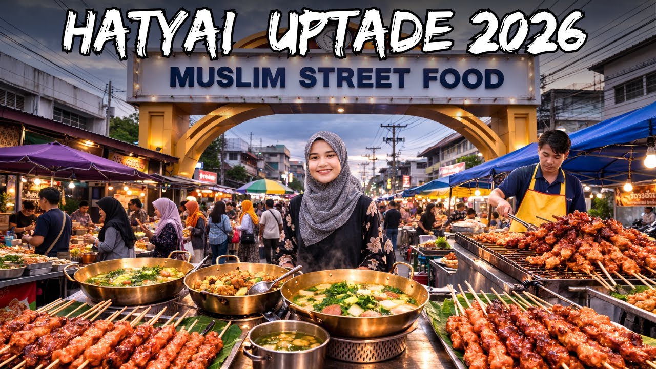 HATYAI MUSLIM STREET FOOD MARKET 🇹🇭 | INSANE CROWD & AMAZING FOOD! THAILAND