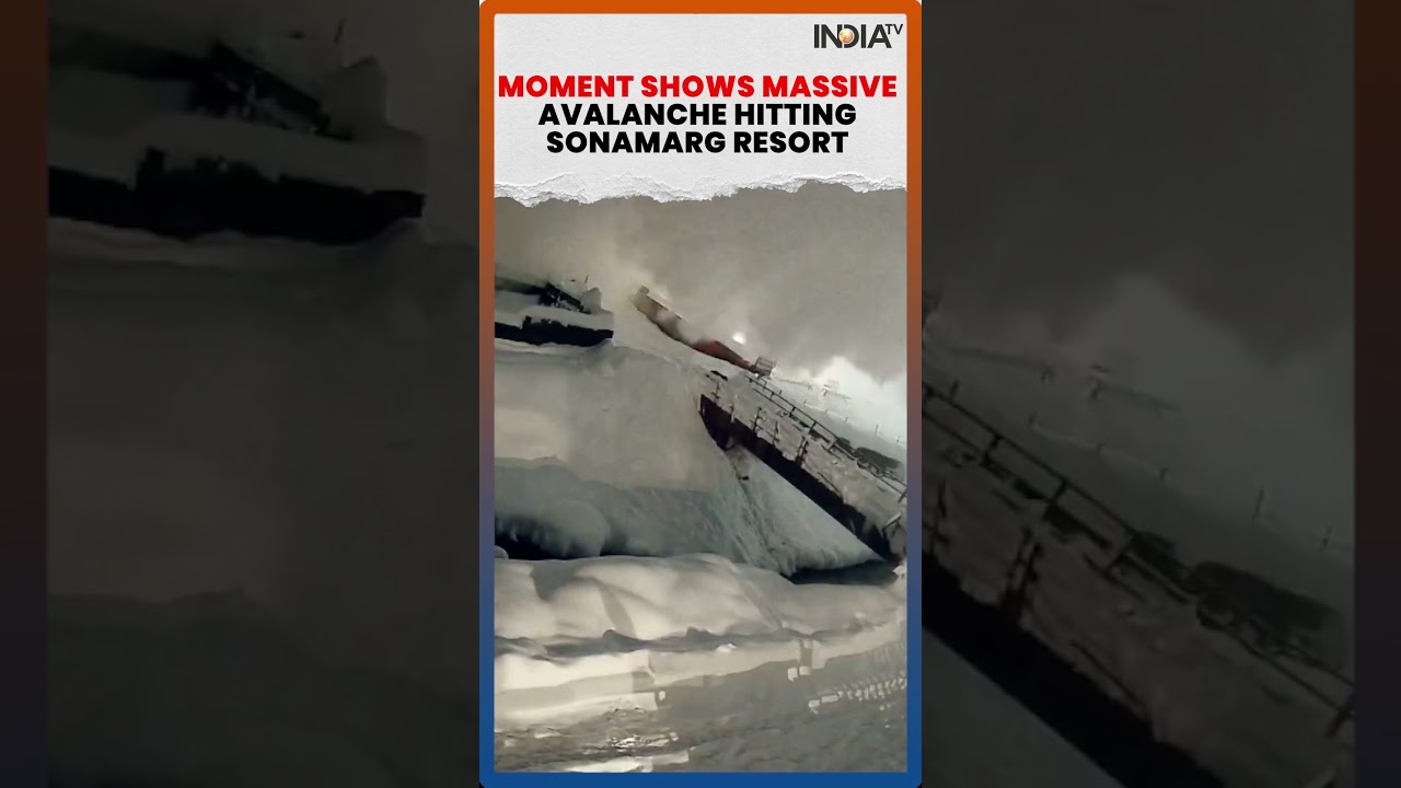Massive Avalanche Hits Sonamarg Tourist Resort in J-K; Dramatic Video Captures Moment #jammukashmir