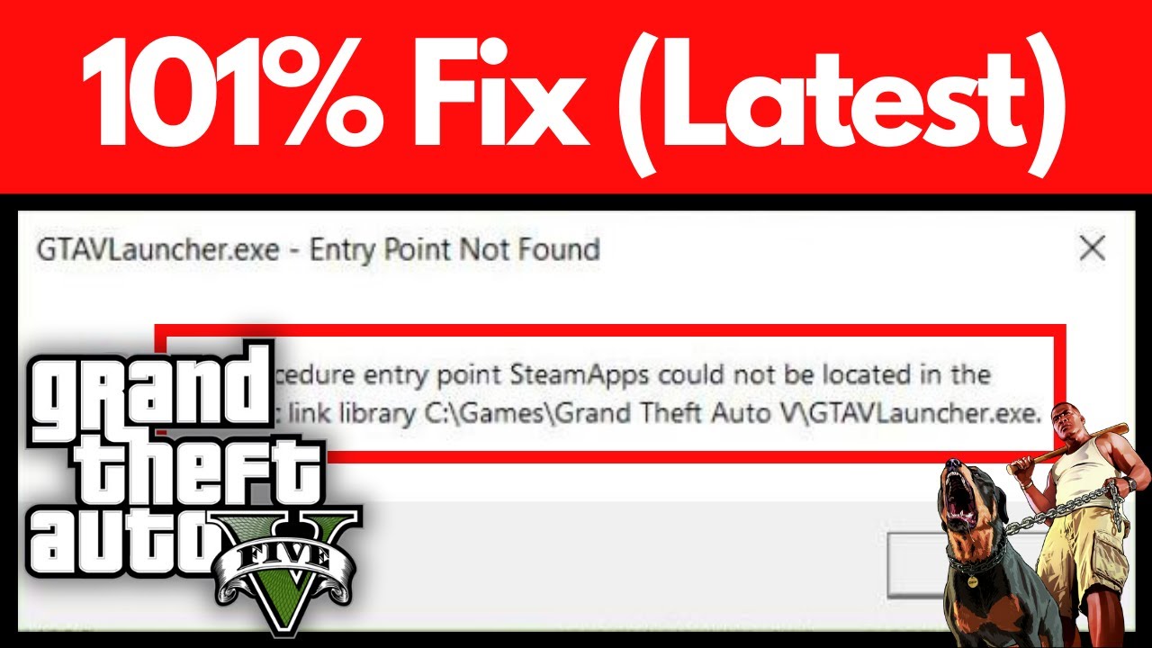 Точка входа в процедуру SteamApps не найдена в динамической библиотеке GTA5 Window 11