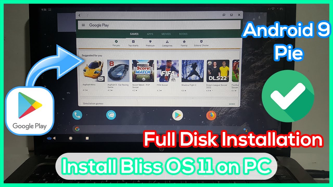 Установка Bliss OS 11 на ПК Android 9 Pie &mdash; пошаговая установка полного диска