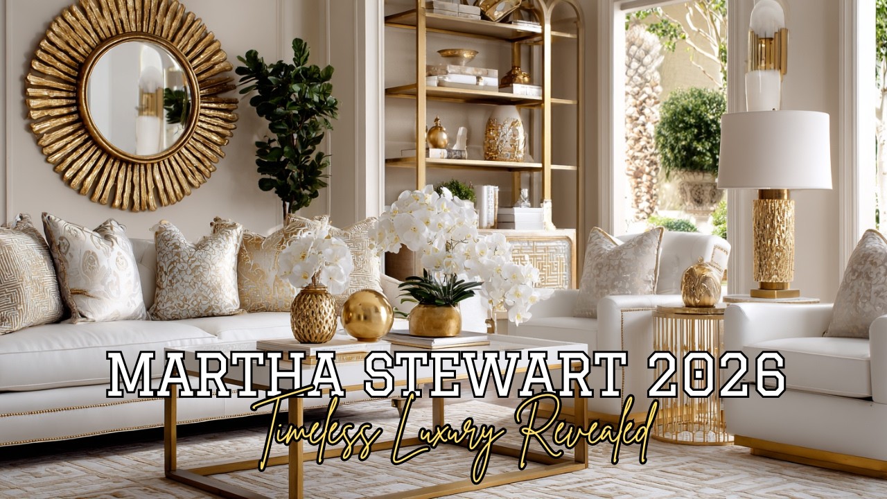 Martha Stewart 2026 Luxury Home Décor 🤍✨ | Elegant Room Styling in Ivory, Gold & Timeless Refinement