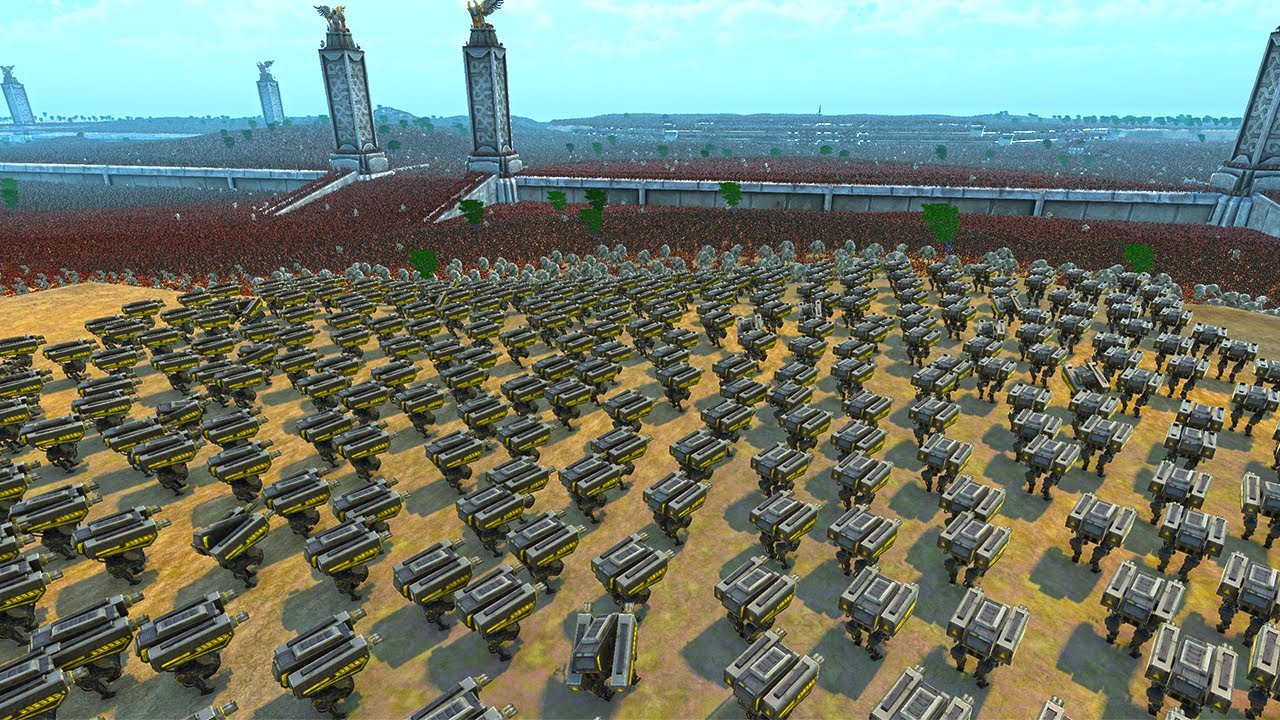 FUTURSTIC TURRET, T45 SHOTGUN & MISSILES VS 4.3 MILLION BEAST & ZOMBIES!! UEBS 2