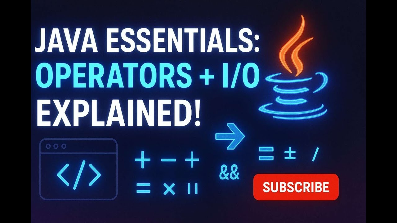 Master Java Operators & I/O FAST! (Perfect for Beginners)