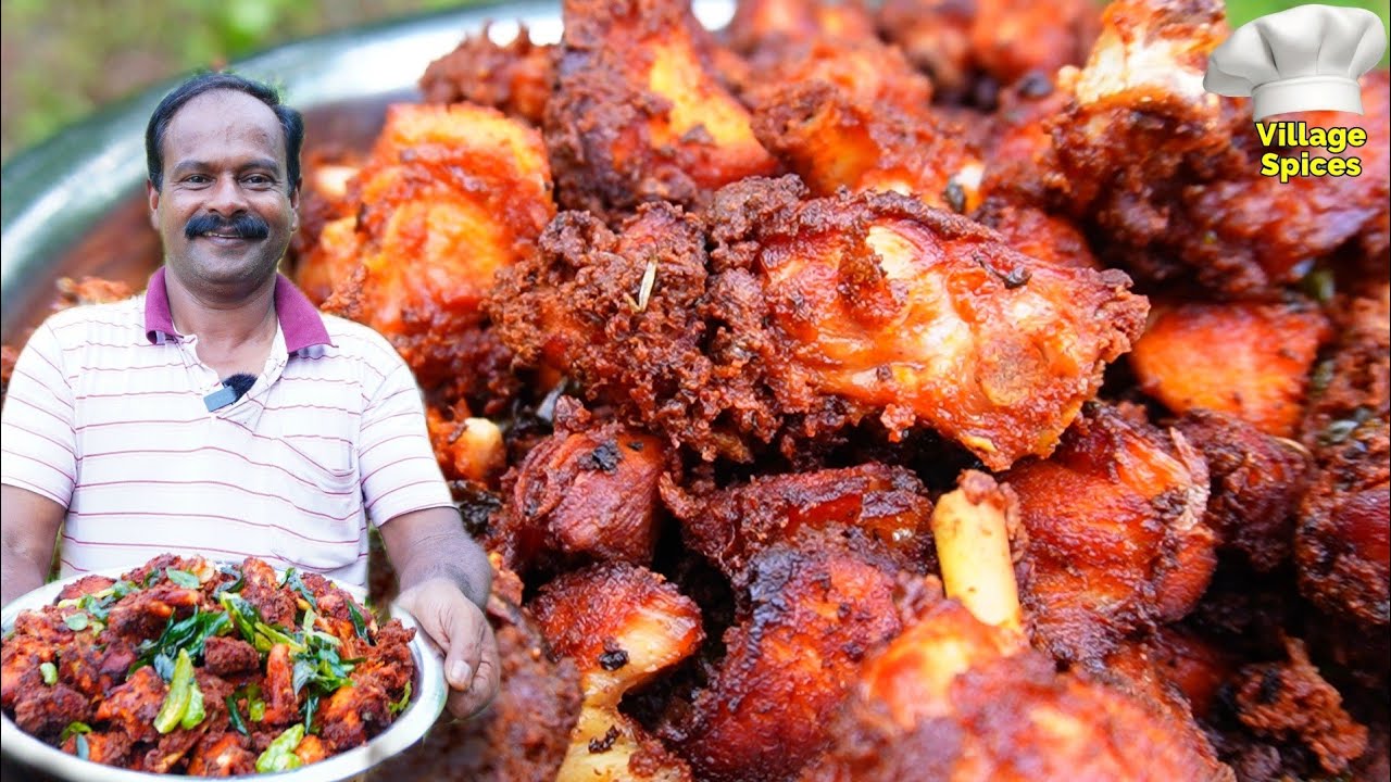 കൊതിയൂറും തട്ടുകട സ്റ്റൈൽ ചിക്കൻ ഫ്രൈ 😋| Chicken Fry | Keralstyle | Thattukadastyle|Village Spices