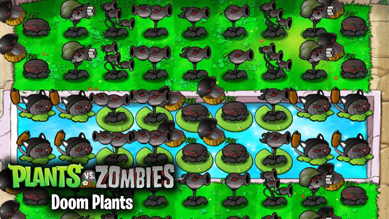 Plants vs Zombies Doom Shroom Plants Mod | New Plants That Shoot Doom-Shrooms | Download