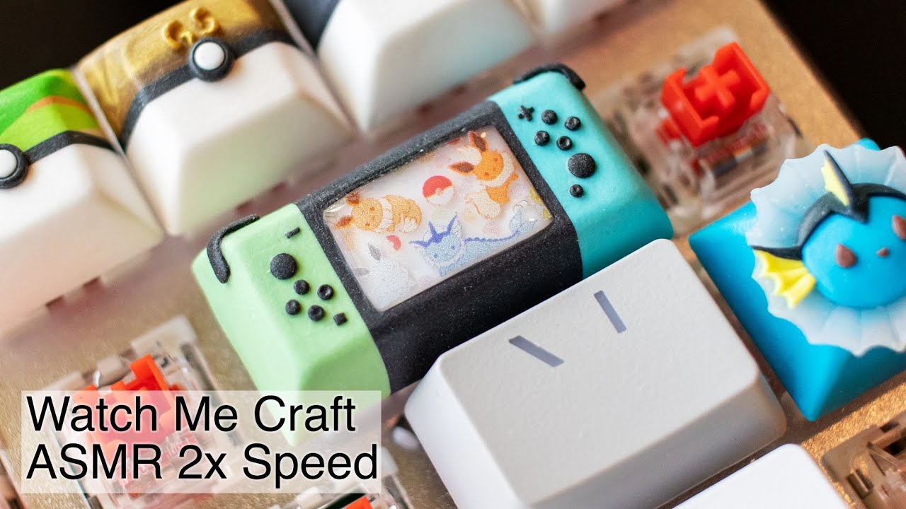 Polymer Clay Switch Key Cap [watch me craft ASMR]