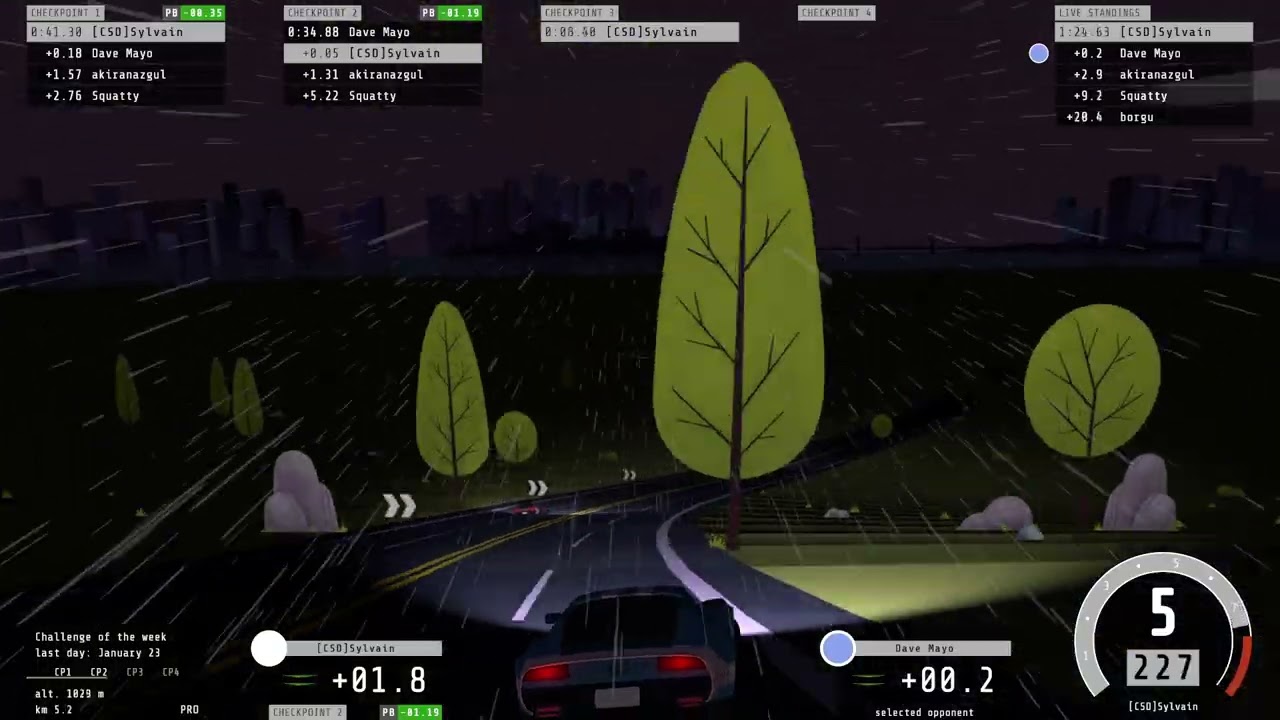 This week's race is super technical! So many complex curves, and low visibility!😱