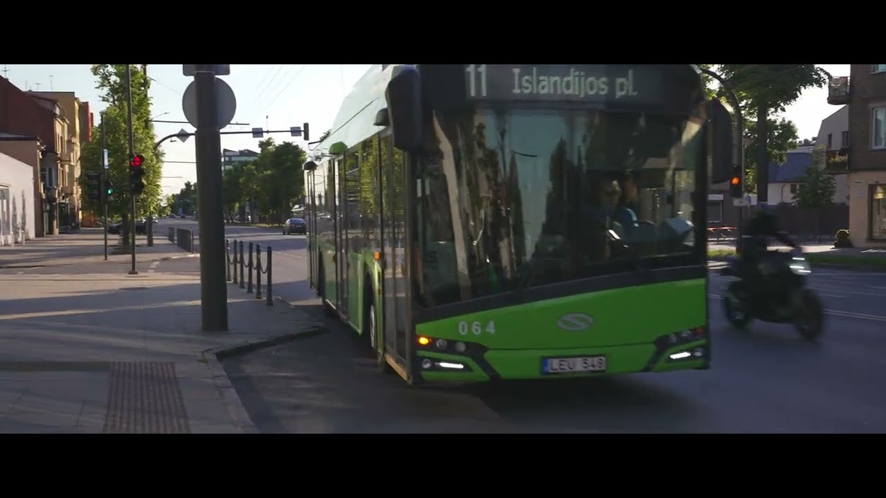 Lithuania, Kaunas, trolleybus 11 ride from Aukštaičių g. to Kauno aklųjų ir silpnaregių centras