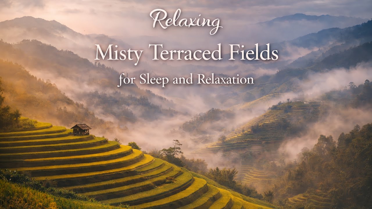 Relaxing Music | Misty Terraced Fields for Deep Calm