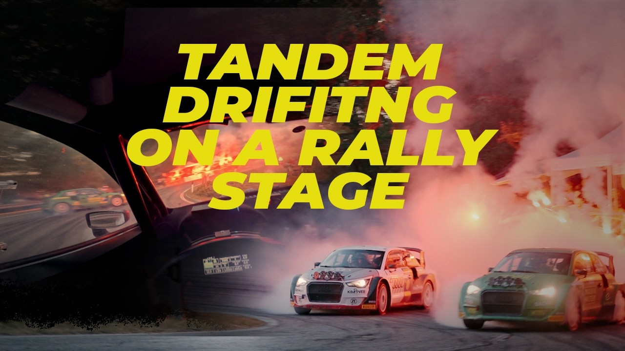 POV onboard in a 600 bhp rallycross car