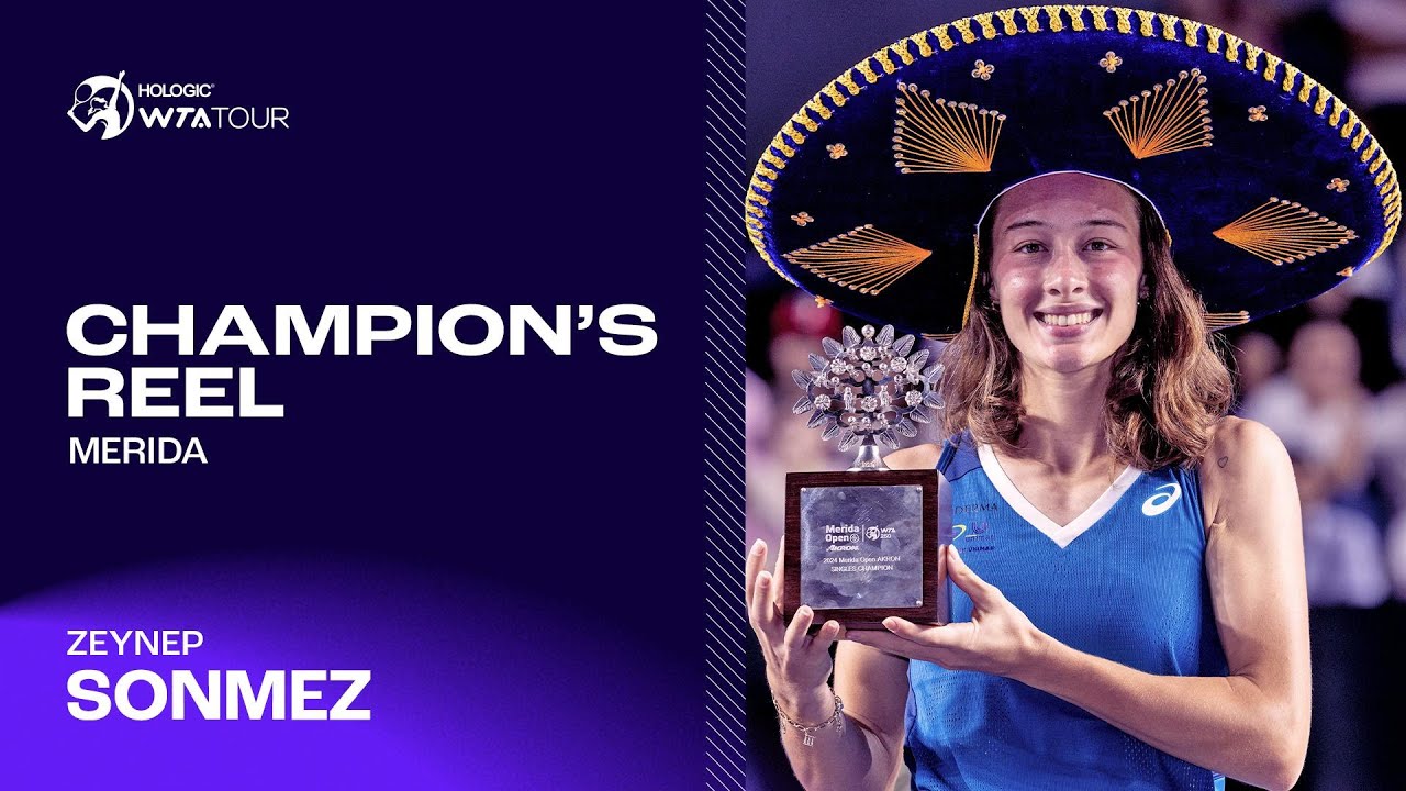 Zeynep Sonmez, Turkey's FIRST WTA champion since 2016 🏆 Best points from Mérida!