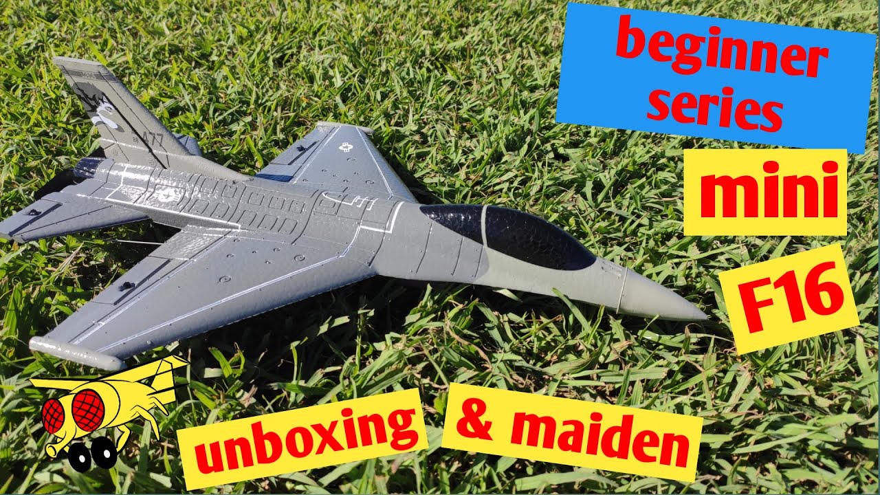 Eachine Mini F16 Falcon Beginner RTF unboxing maiden Gyro stabilisation RC plane WLtoys jet