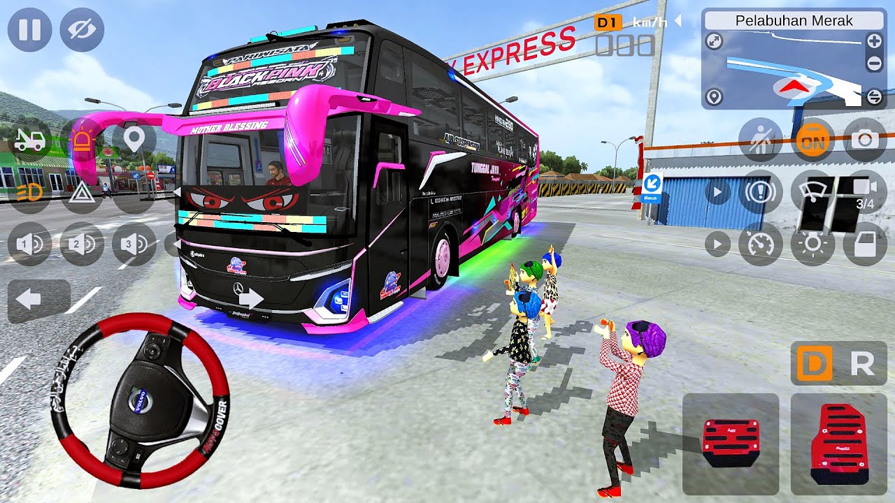 Bus Pariwisata Black Pink Tunggal Jaya Kasih Basuri Tabola Bale Sama Bocil Telolet Joget