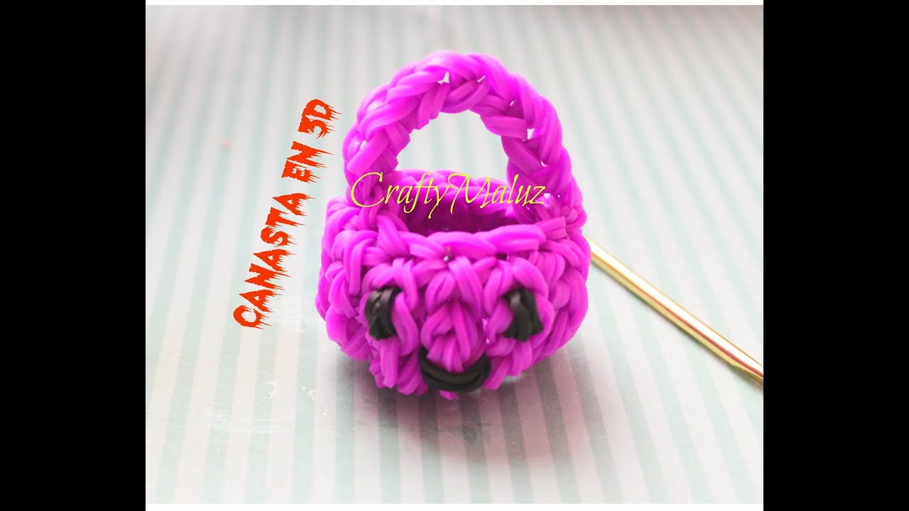 Tutorial:♥ Canasta en 3D de gomitas (SIN TELAR)