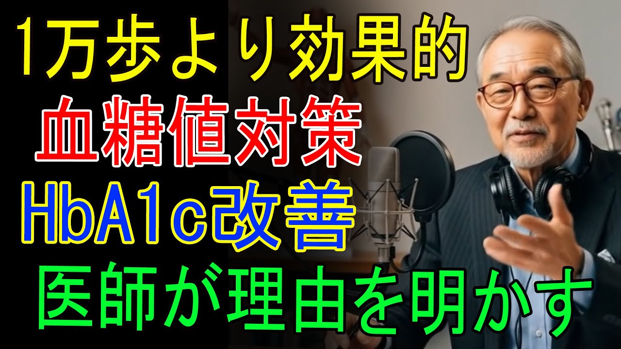【衝撃】1万歩より効く！医師が教えるHbA1c・血糖値を下げる方法【医者メモ】