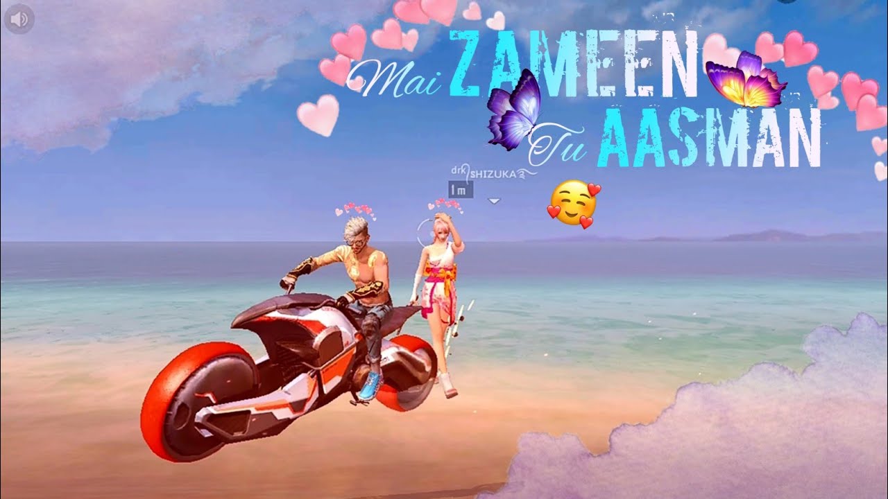 Mai zameen ❤️ Tu aasman 🥀 || Free fire love song status || by SHIZU GAMER