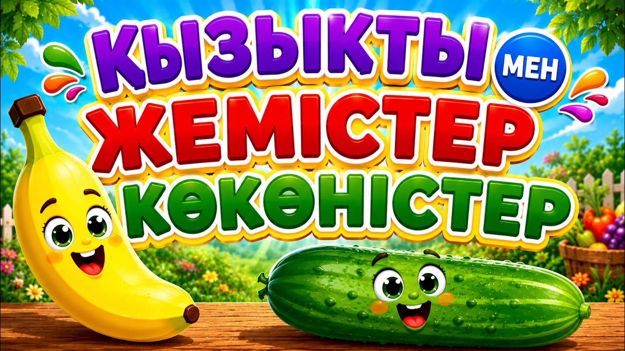 Қызықты Жемістер мен Көкөністер Жидектер | 2–3 Жас Балаларға
