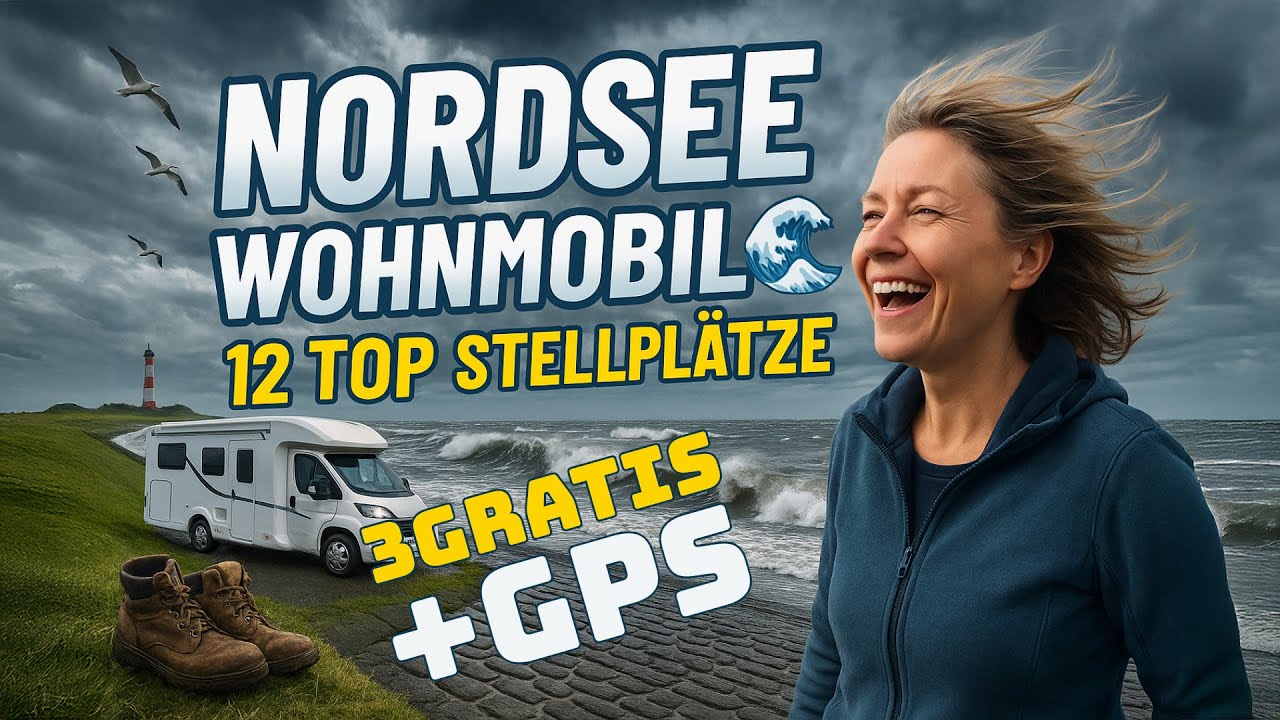 NORDSEE Wohnmobil 🌊 12 TOP Stellpl&auml;tze + 3 gratis GPS 2025