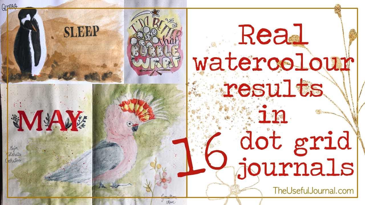 You CAN use watercolours in your dot grid bullet journal notebook