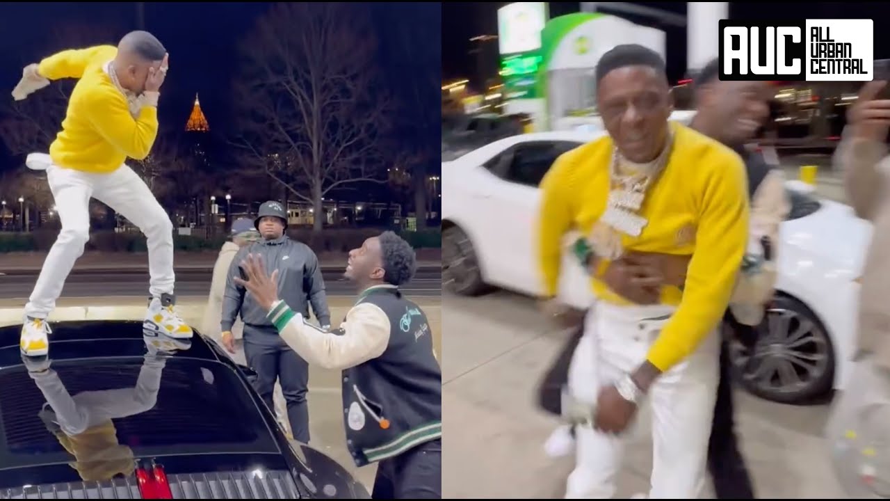 Boosie So Drunk He Starts Dancing On Desi Banks Porsche At Gas Station
