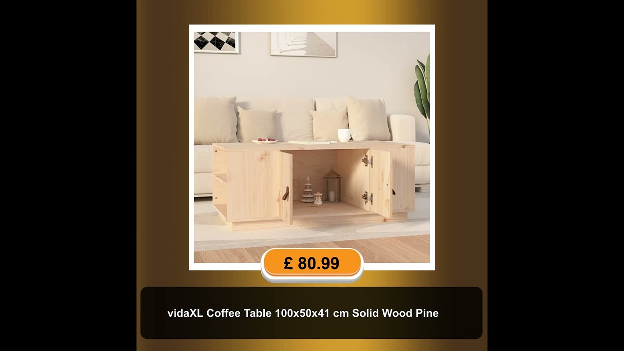 vidaXL Coffee Table 100x50x41 cm Solid Wood Pine